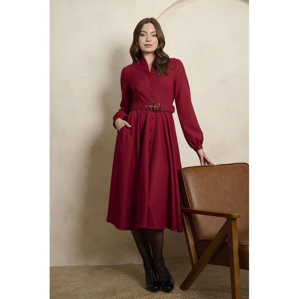 Banned - Tiziana Lange jurk - Bordeaux rood